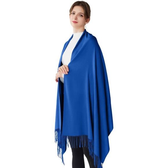 Soft Warm Scarf for Women Blue2 - Picture 2 of 7